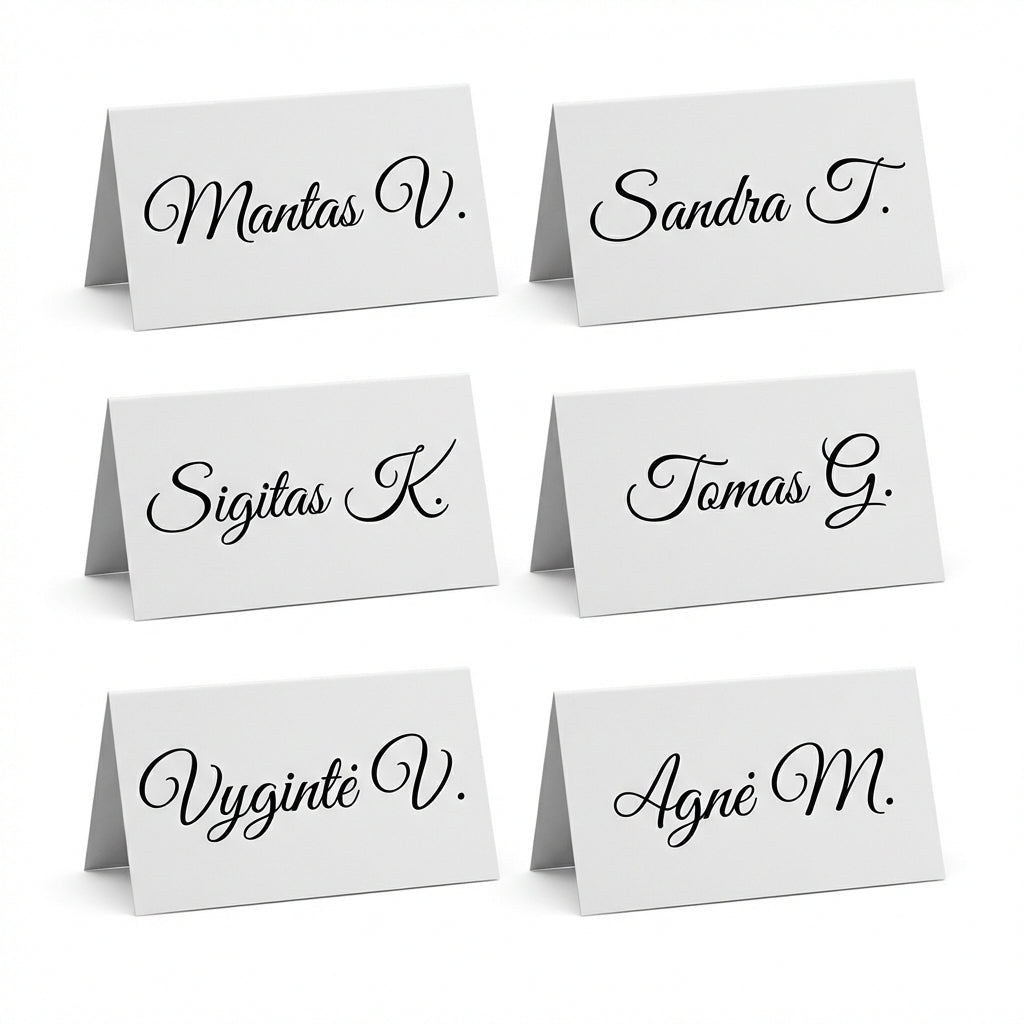 Personalizuotos stalo/vardo kortelės