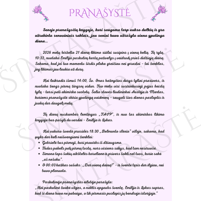 Nuotakos pranašystė. Kortų žaidimas mergvakariui