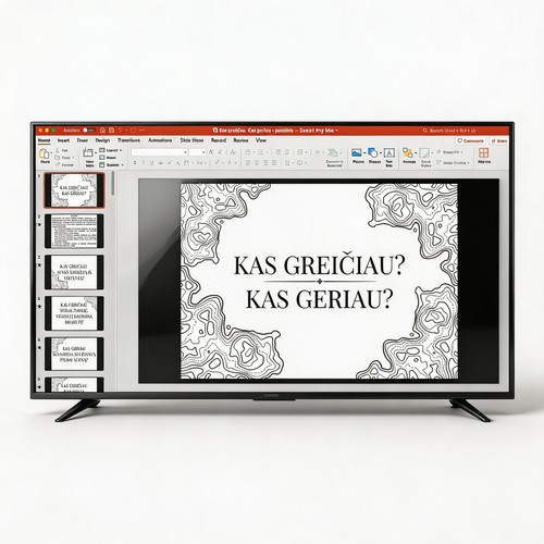 Kas greičiau? Kas geriau? (PowerPoint)